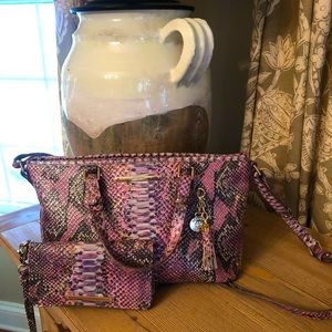 Brahmin mini Asher Berry Opal Seville! Wallet!